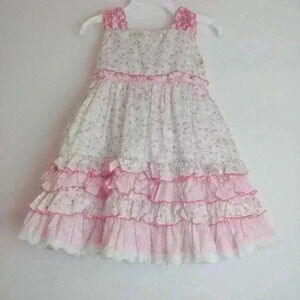 Jillian's closet Floral Pink Dress Sz 24 M…